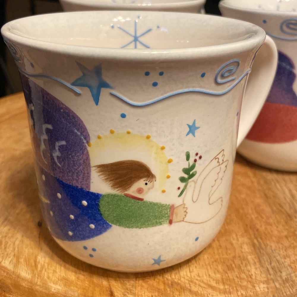 Angelica Blue and Green Ceramic Mugs Collection - Picture 7 of 8